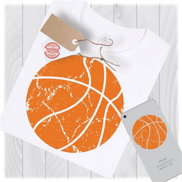 Picture of Distressed Basketball SVG File