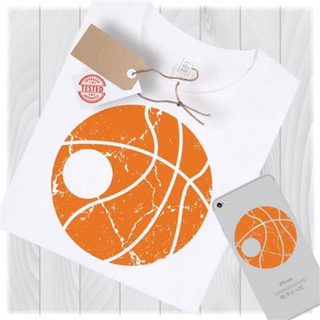 Picture of Distressed Basketball Monogram SVG File