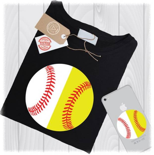 Picture of Distressed Baseball & Softball SVG File