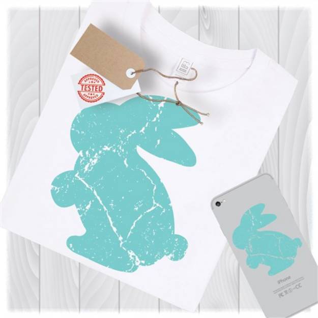 Picture of Distressed Easter Bunny SVG File
