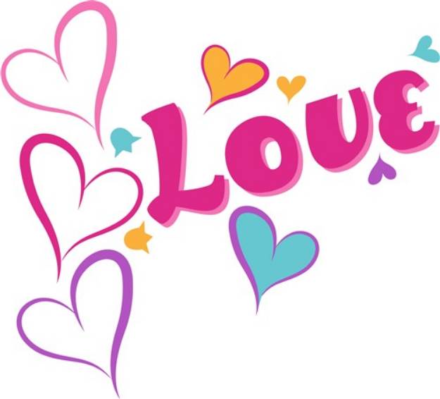 Picture of Love Hearts SVG File