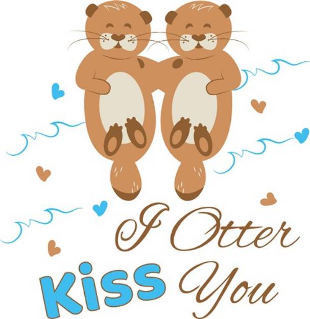 Picture of Otter Kiss You SVG File
