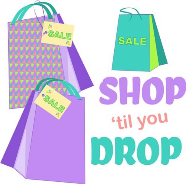 Picture of Shop Til You Drop SVG File