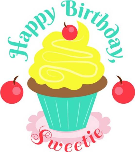 Picture of Happy Birthday Sweetie SVG File