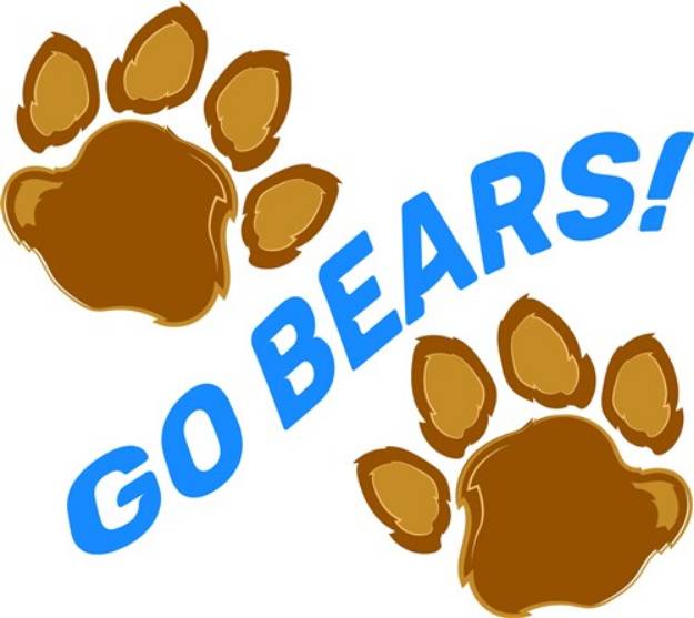 Picture of Bear Paw Go Bears SVG File