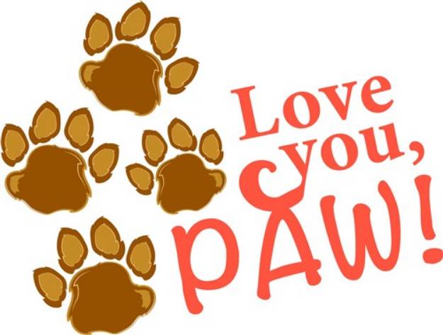 Picture of Bear Paw Love You Paw SVG File
