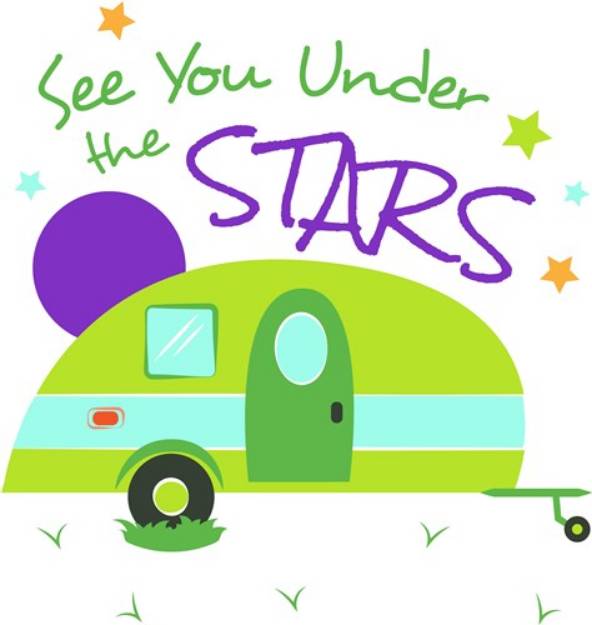 Picture of Camper See You Under The Stars SVG File