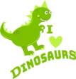 Picture of Dino I Love Dinosaurs SVG File