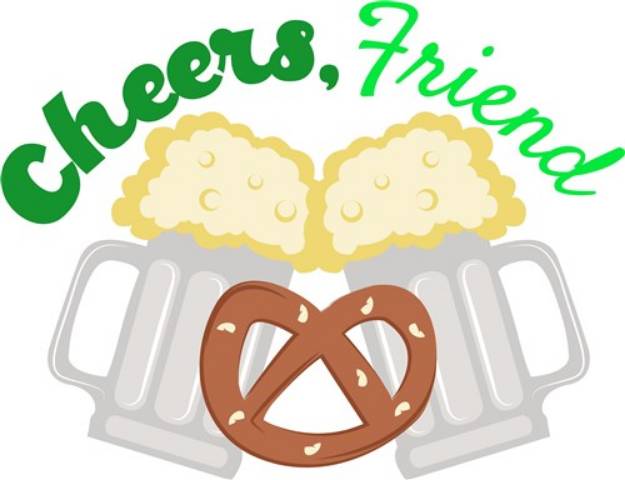 Picture of Beer Pretzel Cheers Friend SVG File
