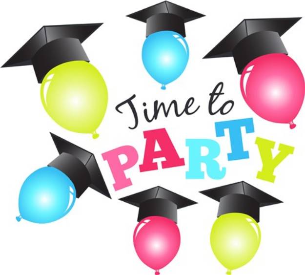 Picture of Grad Balloons Time To Party SVG File