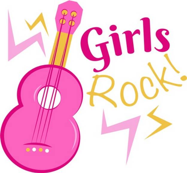 Picture of Guitar Girls Rock SVG File