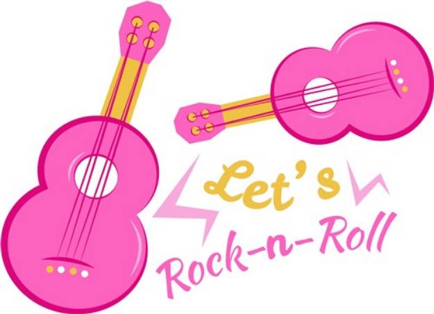 Picture of Guitar Let s Rock N Roll SVG File
