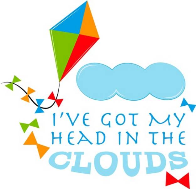 Picture of Kite I ve Got My Head In The Clouds SVG File