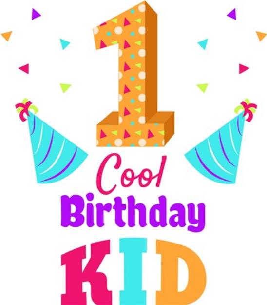 Picture of One Cool Birthday Kid SVG File
