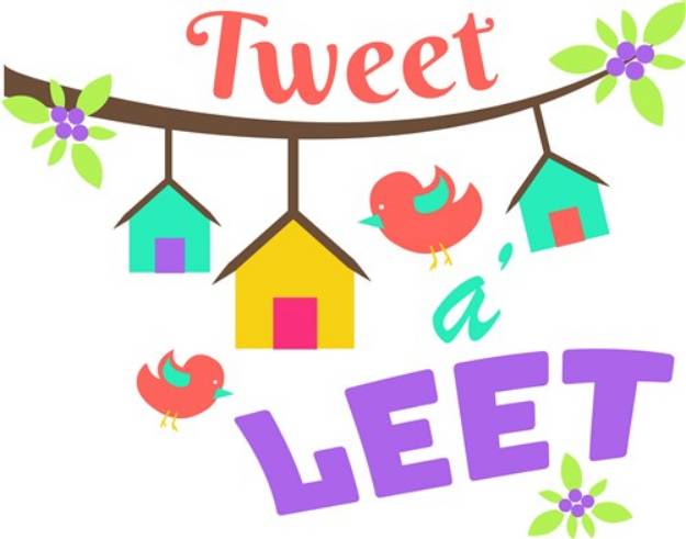 Picture of Bird Houses Tweet A Leet SVG File