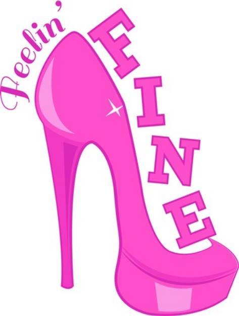 Picture of Pink Heels Feelin Fine SVG File