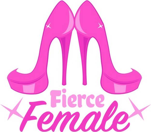 Picture of Pink Heels Fierce Female SVG File