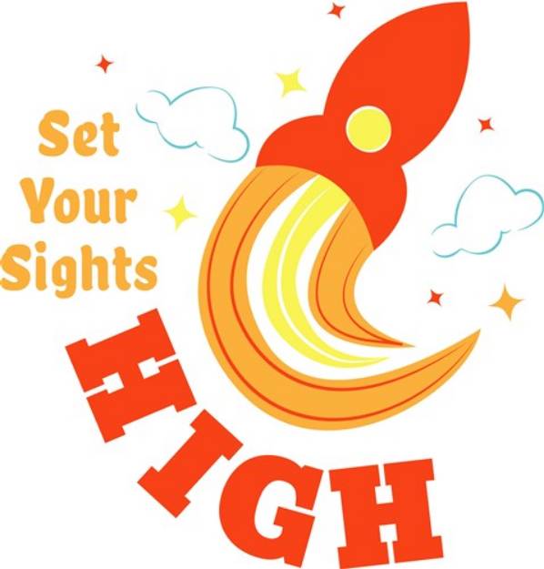 Picture of Rocket Set Your Sights High SVG File
