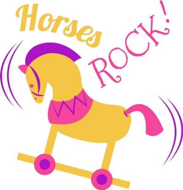 Picture of Rocking Horse Horses Rock SVG File