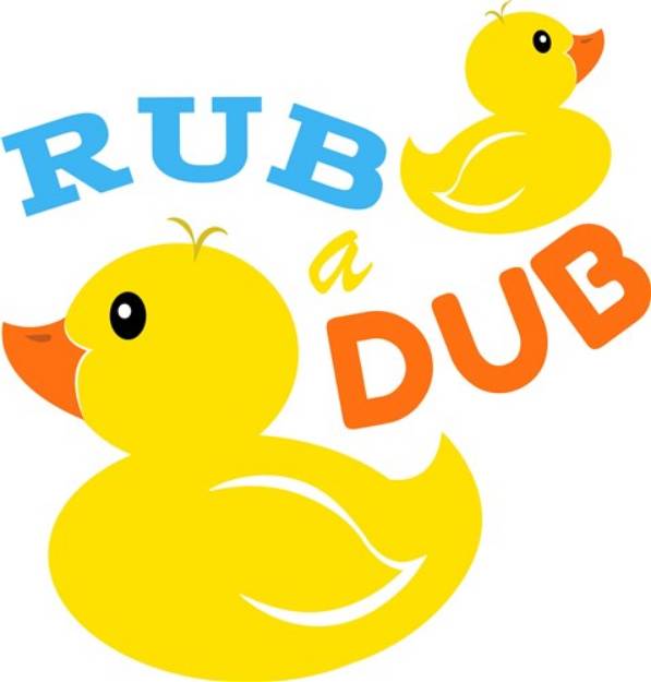 Picture of Rubber Duck Rub A Dub SVG File