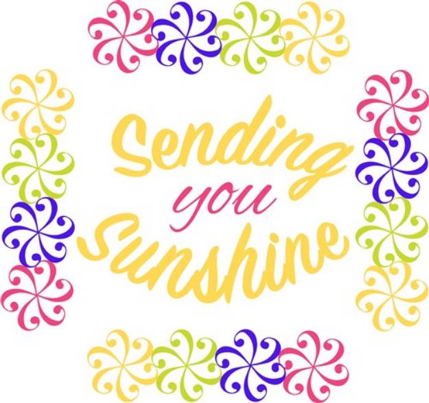 Picture of Swirl Pattern Sending Sunshine Your Way SVG File