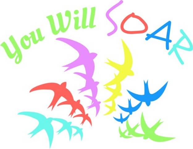 Picture of Bird Rainbow You Will Soar SVG File