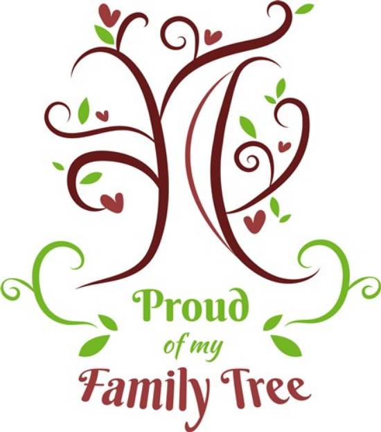 Picture of Tree Proud Of My Family Tree SVG File