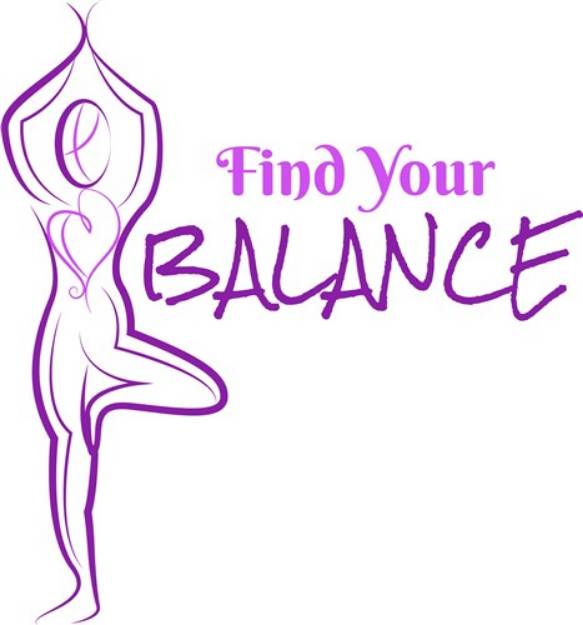 Picture of Tree Pose Find Your Balance SVG File