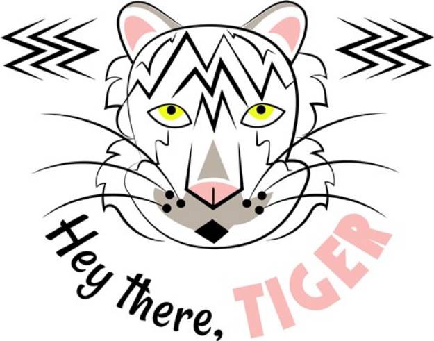 Picture of White Tiger Hey There Tiger SVG File