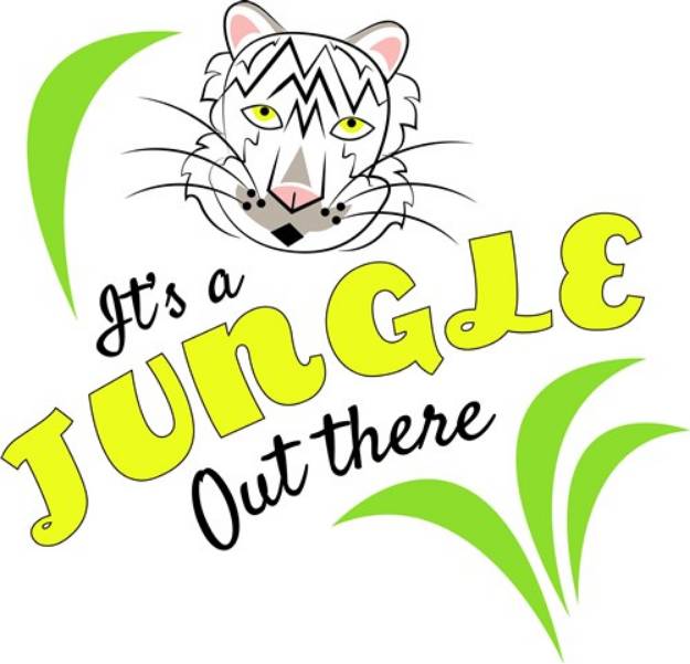 Picture of White Tiger It s A Jungle Out There SVG File