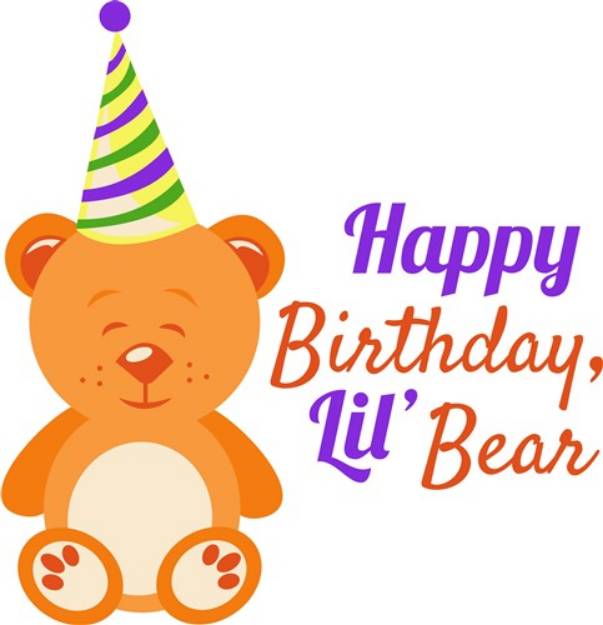Picture of Happy Birthday Lil Bear SVG File