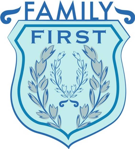 Picture of Blue Crest Family First SVG File