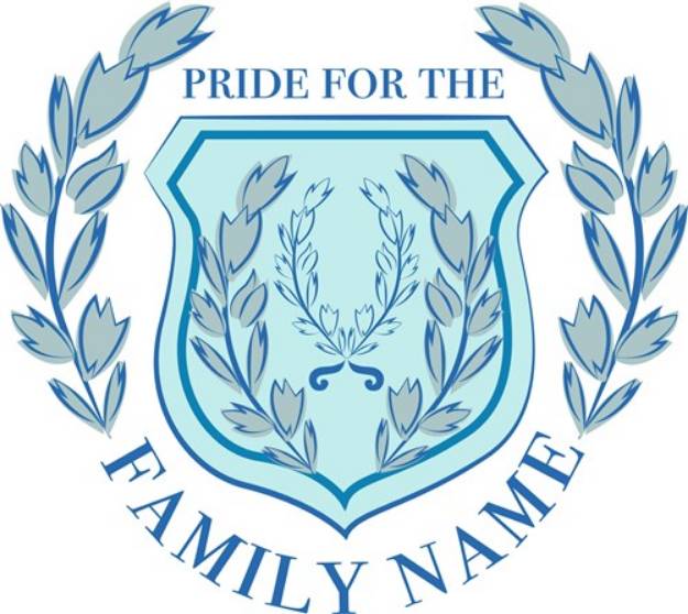 Picture of Blue Crest Pride For The Family Name SVG File