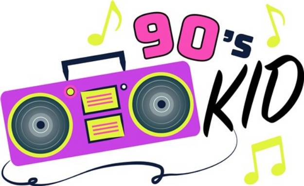 Picture of Boombox 90 s Kid SVG File