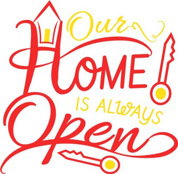 Picture of Home Our Home Is Always Open SVG File