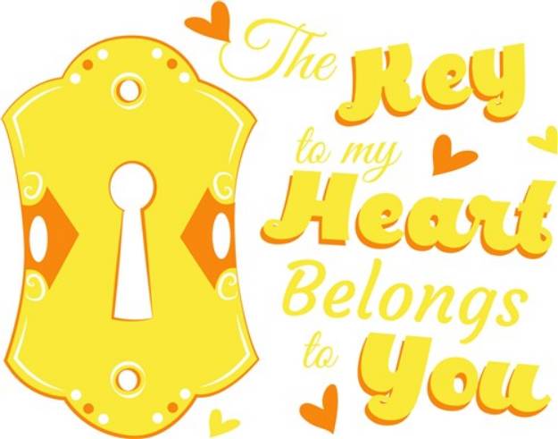 Picture of Key Hole The Key To My Heart Belongs To You SVG File