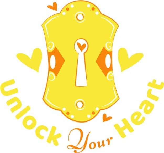 Picture of Key Hole Unlock Your Heart SVG File