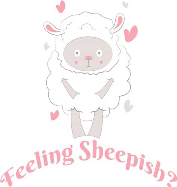Picture of Lamb Feeling Sheepish SVG File