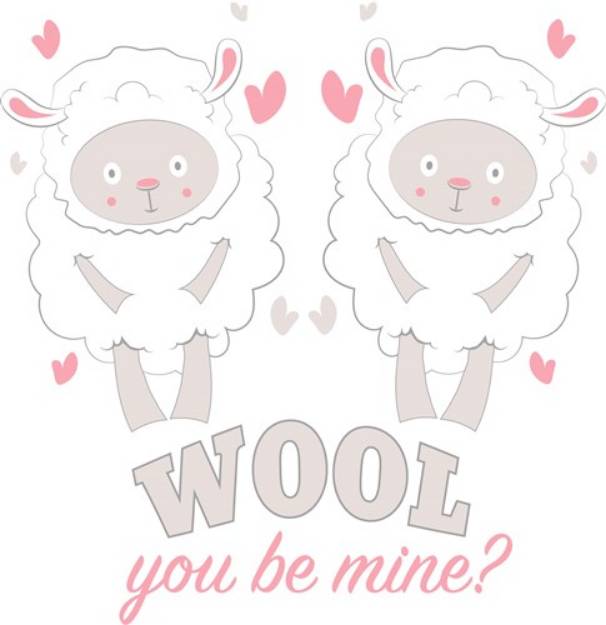 Picture of Lamb Wool You Be Mine SVG File