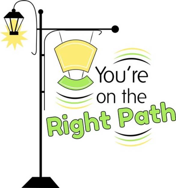 Picture of Lamp Post You re On The Right Path SVG File