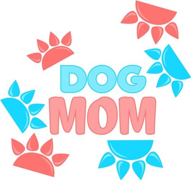Picture of Paw Prints Dog Mom SVG File