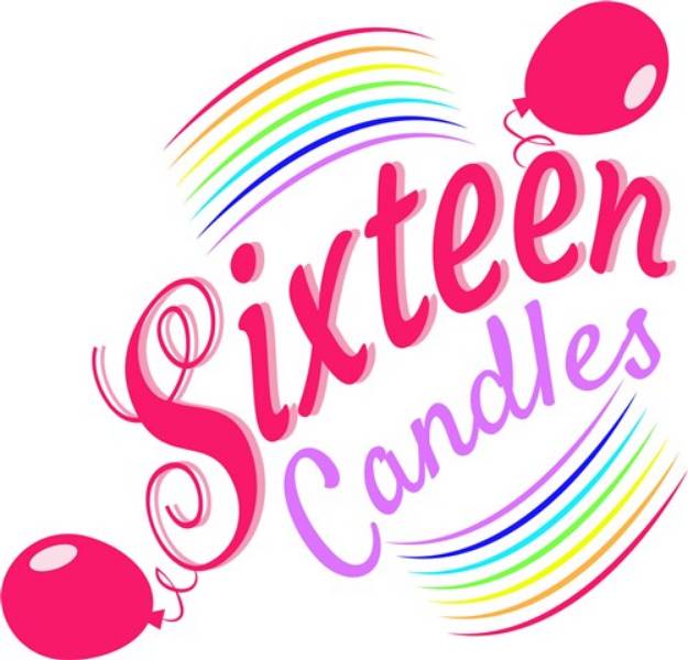 Picture of Sixteen Sixteen Candles SVG File