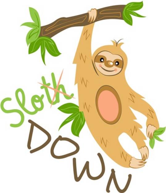 Picture of Sloth Slo Down SVG File