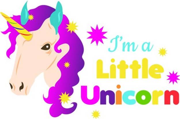 Picture of Unicorn I m A Little Unicorn SVG File
