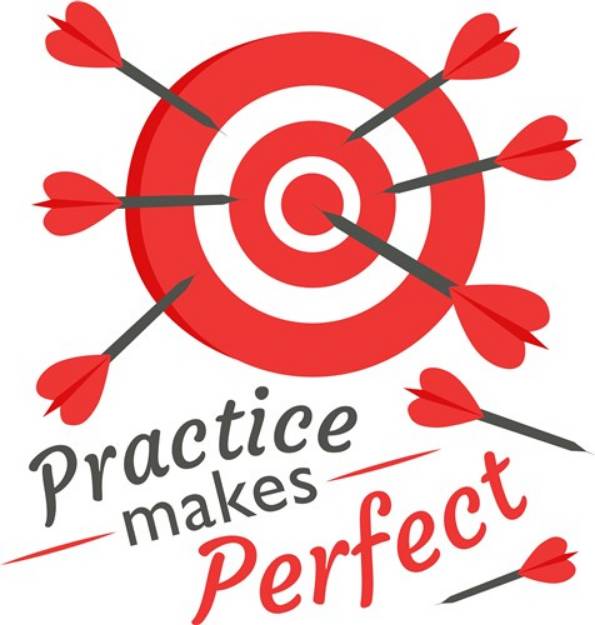 Picture of Bullseye Practice Makes Perfect SVG File