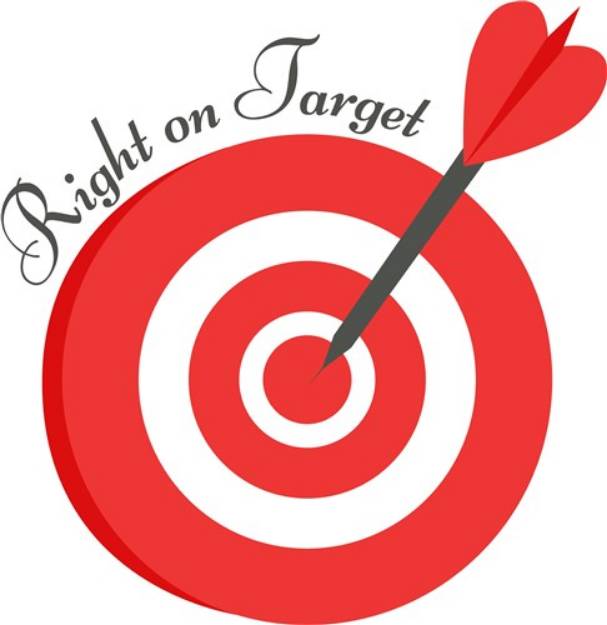 Picture of Bullseye Right On Target SVG File