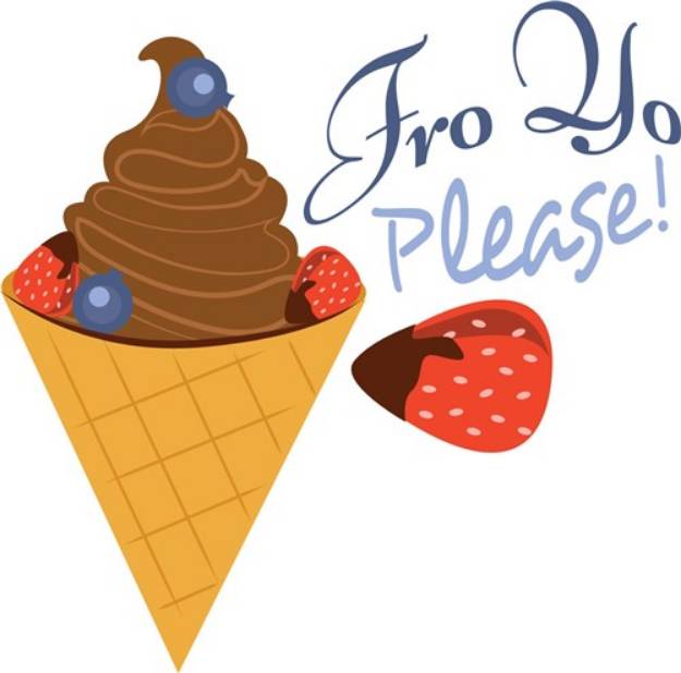 Picture of Fro Yo Please SVG File