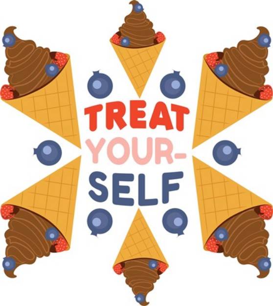 Picture of Frozen Yogurt Treat Yourself SVG File
