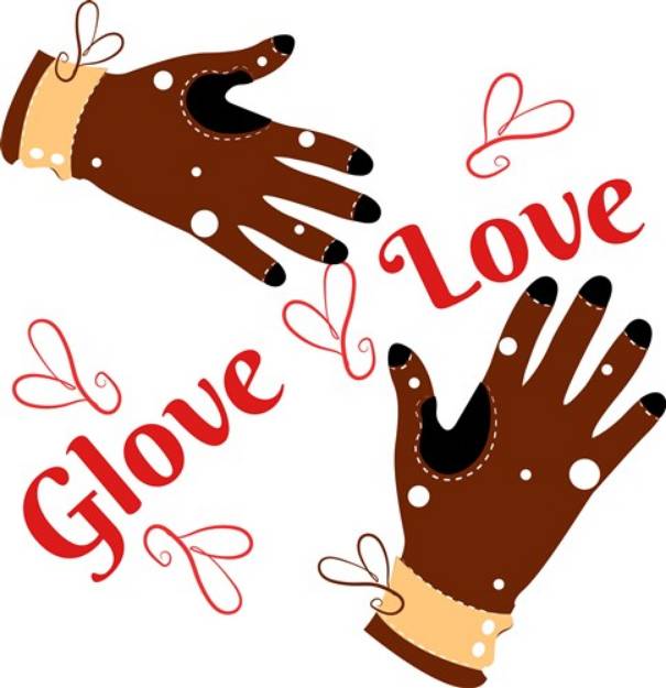 Picture of Glove Love SVG File