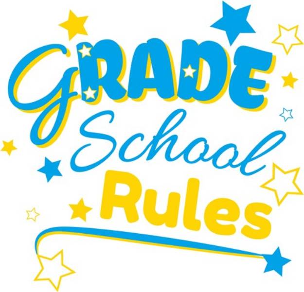 Picture of Grade School Rules SVG File